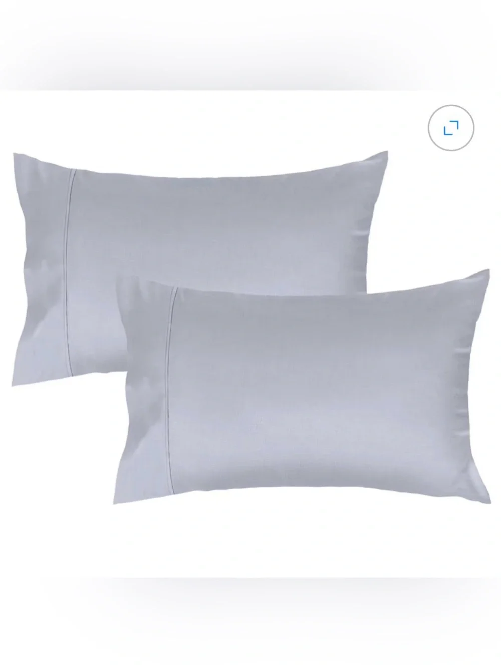 Lirex Standard Size Pillow Cases Set of 2, 100% Cotton Sateen, 20” x 30”-L. Grey